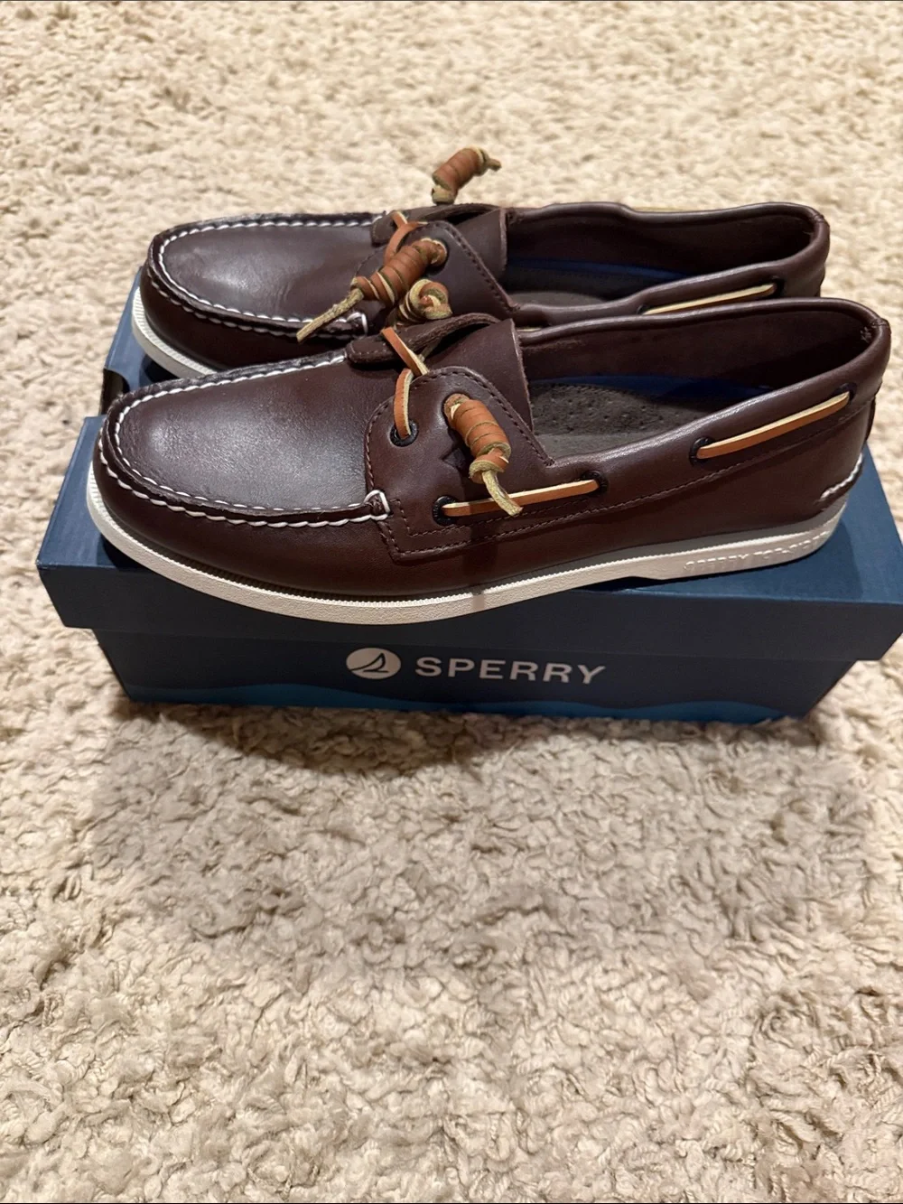 NIB Sperry Men's Authentic Original™ 2-Eye Boat Shoe Brown primary-multi 9